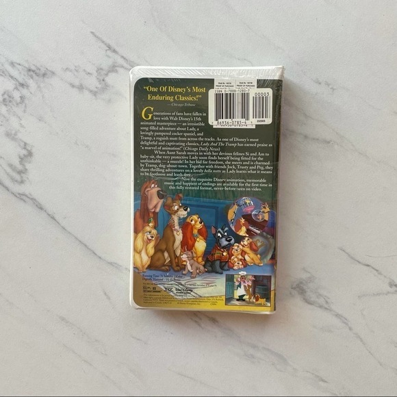 Walt Disney Masterpiece Collection Lady & Tramp Vhs Tape Clamshell Vintage Nwt - Picture 4 of 10